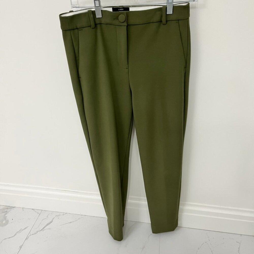 J CREW Straight Leg Pants  High Rise Olive Green Size 4